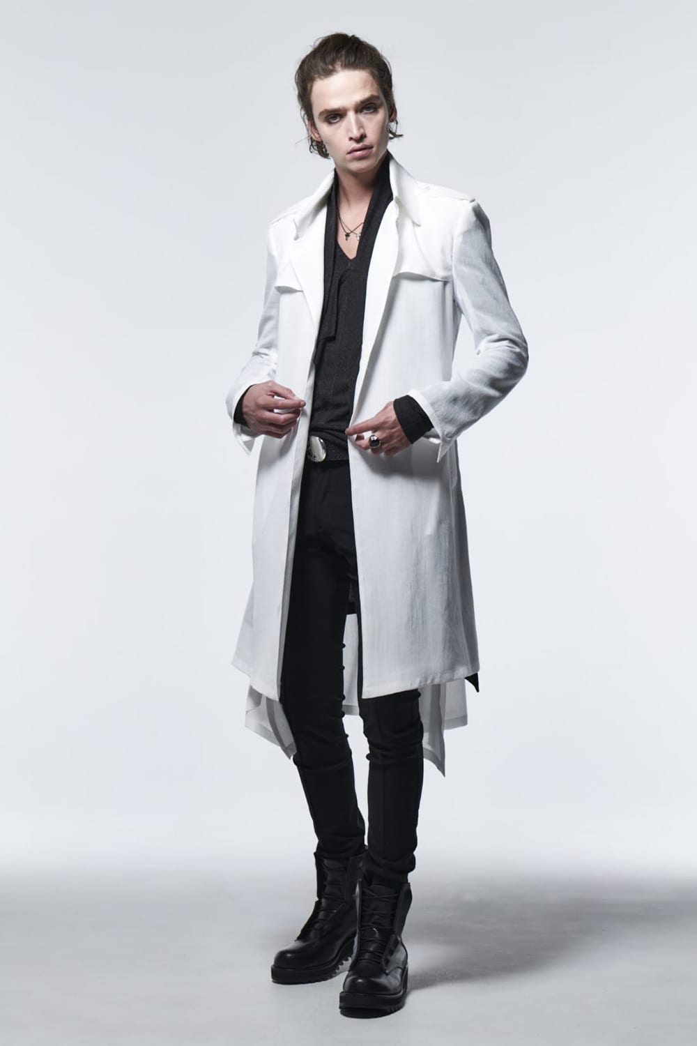 フレア ショールカーディガン ブラック