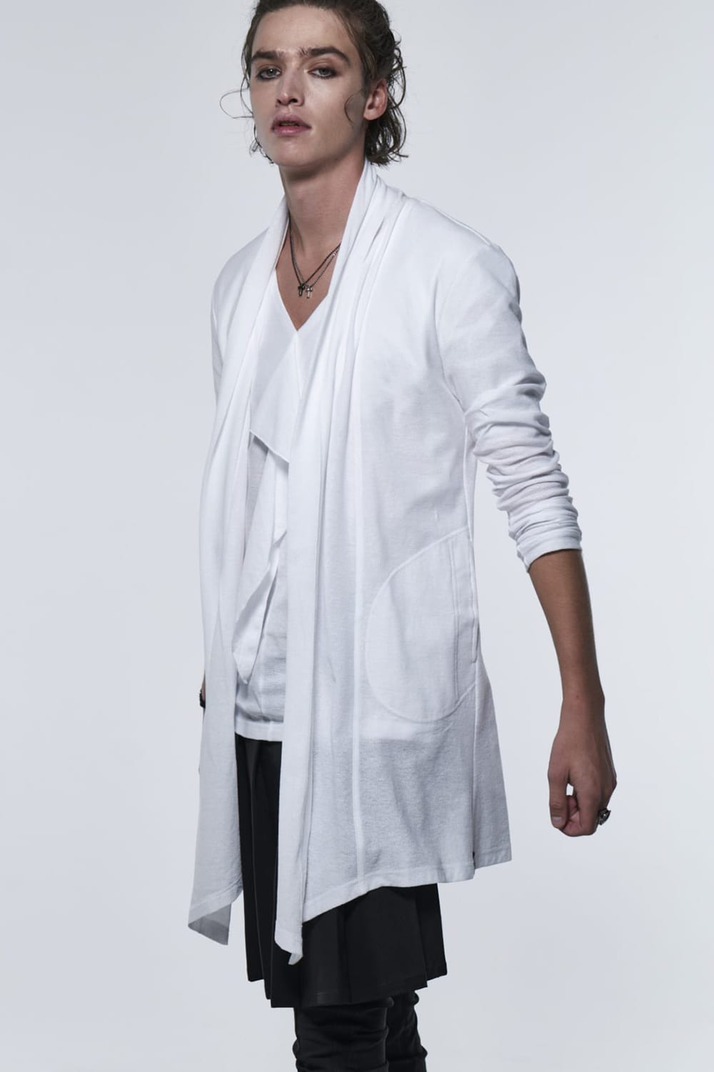 Shawl Cardigan White