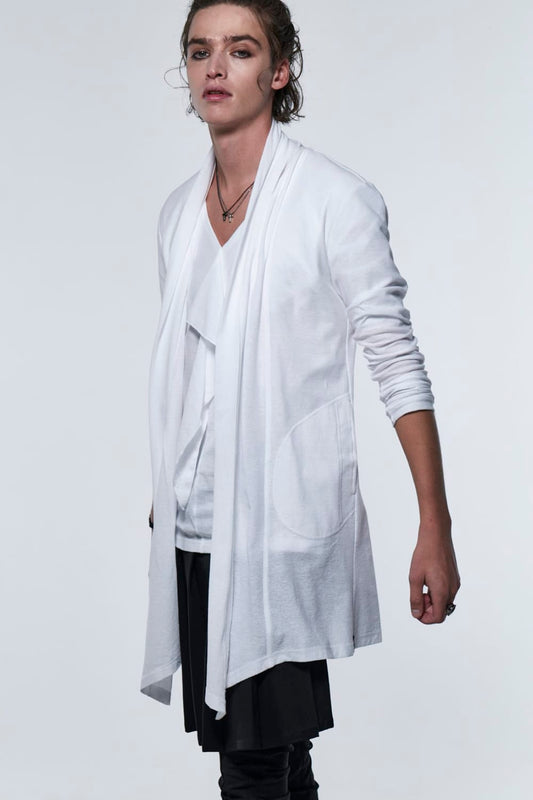 Shawl Cardigan White