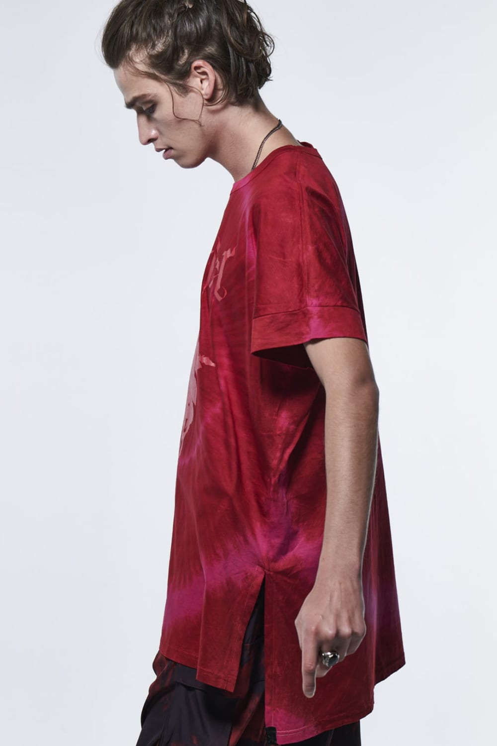 ドルマンスリーブTシャツ レッド & ピンク