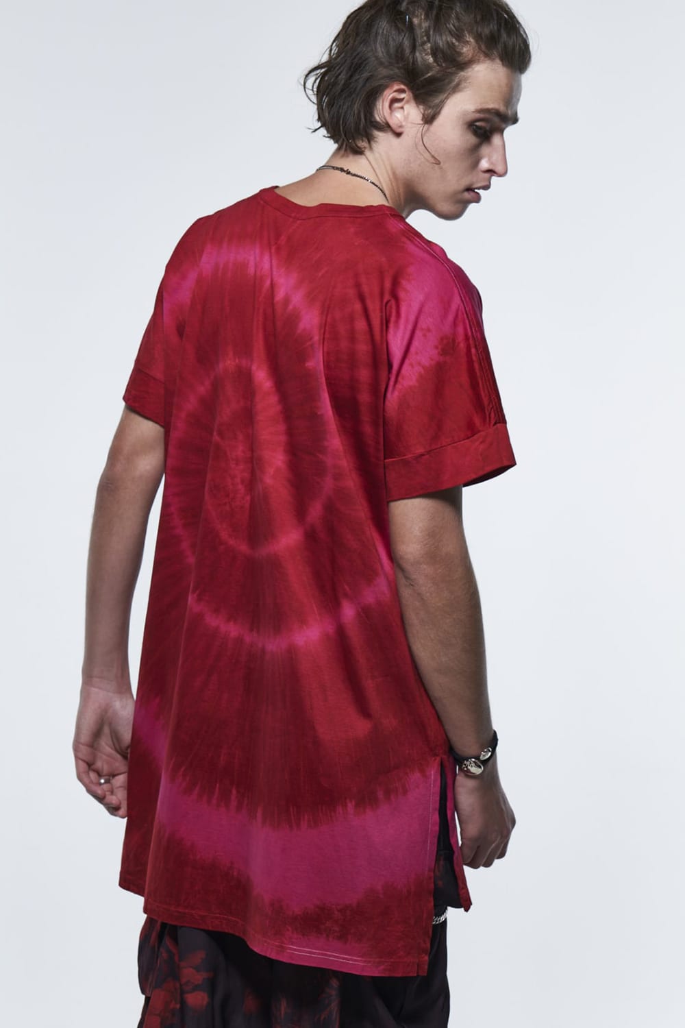 ドルマンスリーブTシャツ レッド & ピンク