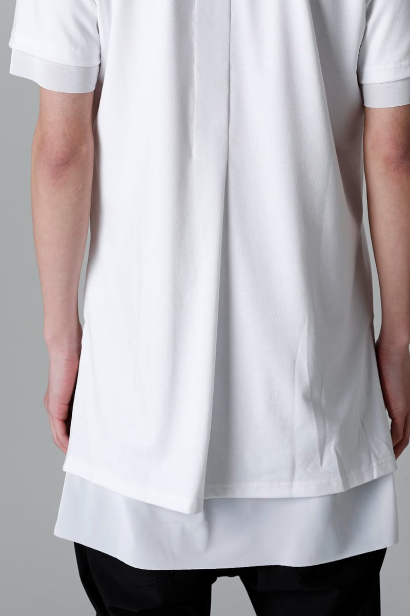 V-neck layered T-shirts White & White