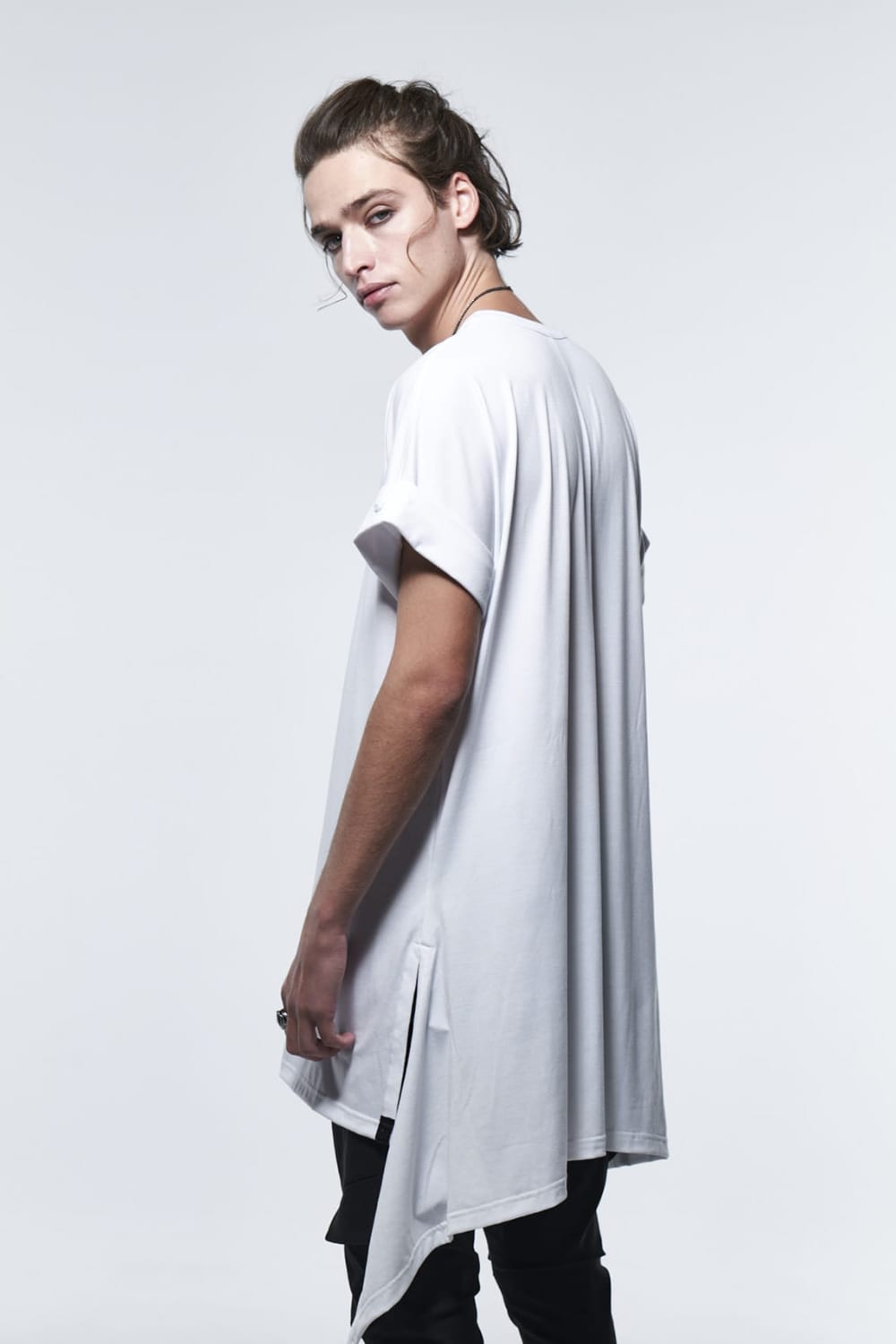 Flare V-Neck T-Shirt White