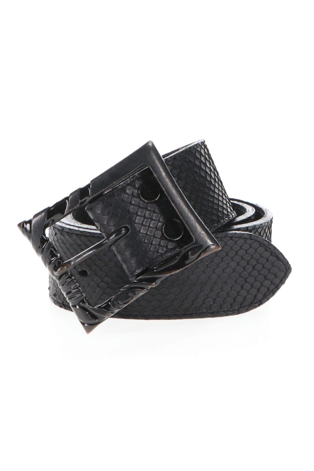 ピン バックル ブラック × ブラック