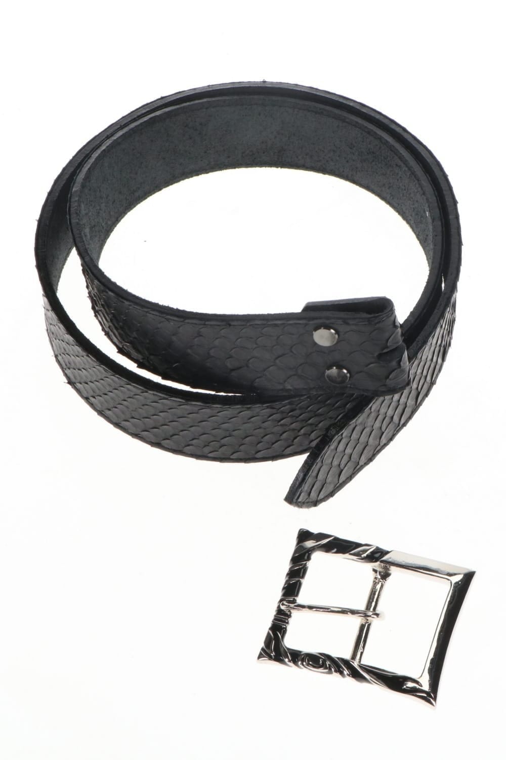 ピン バックル シルバー × ブラック