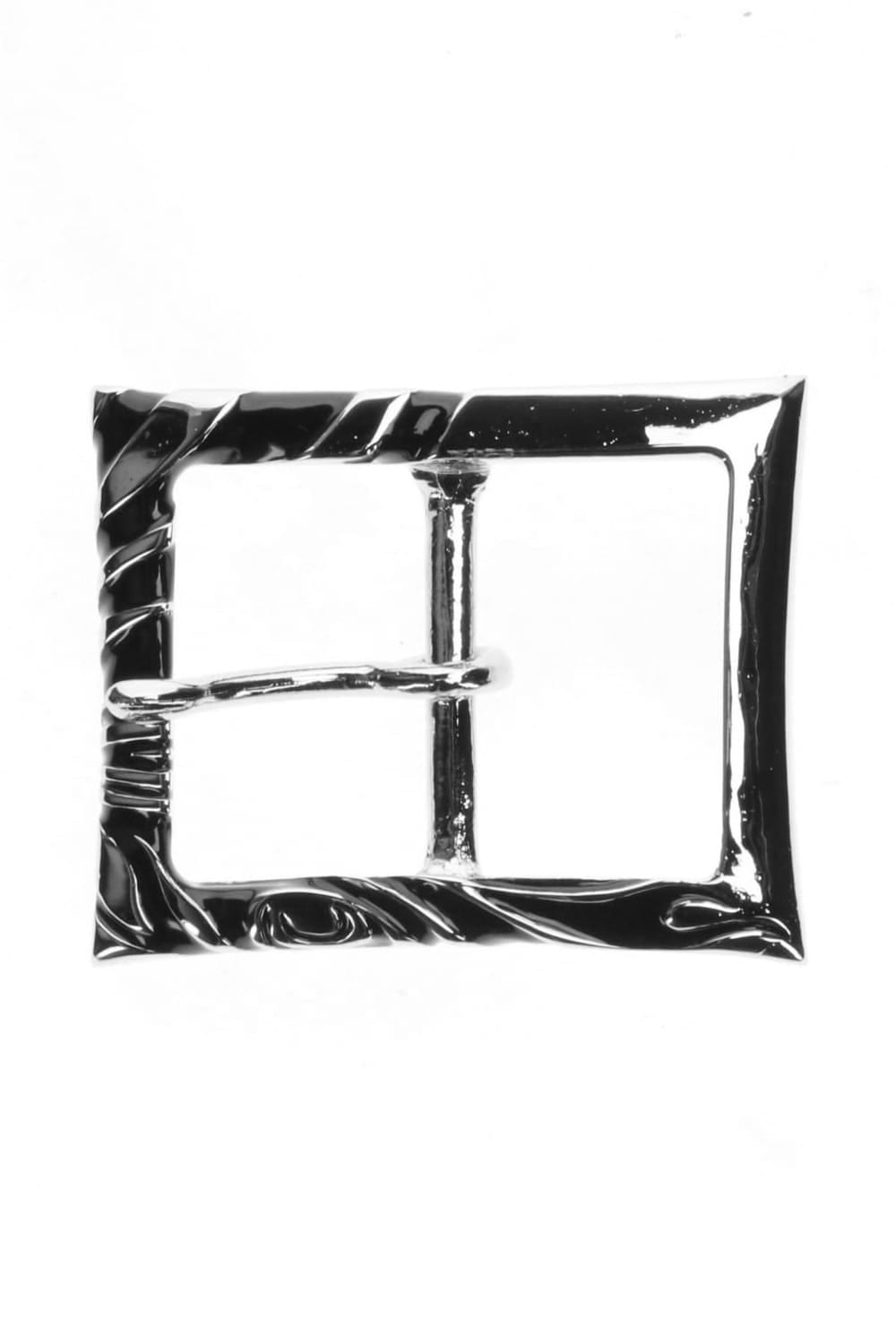 ピン バックル シルバー × ブラック