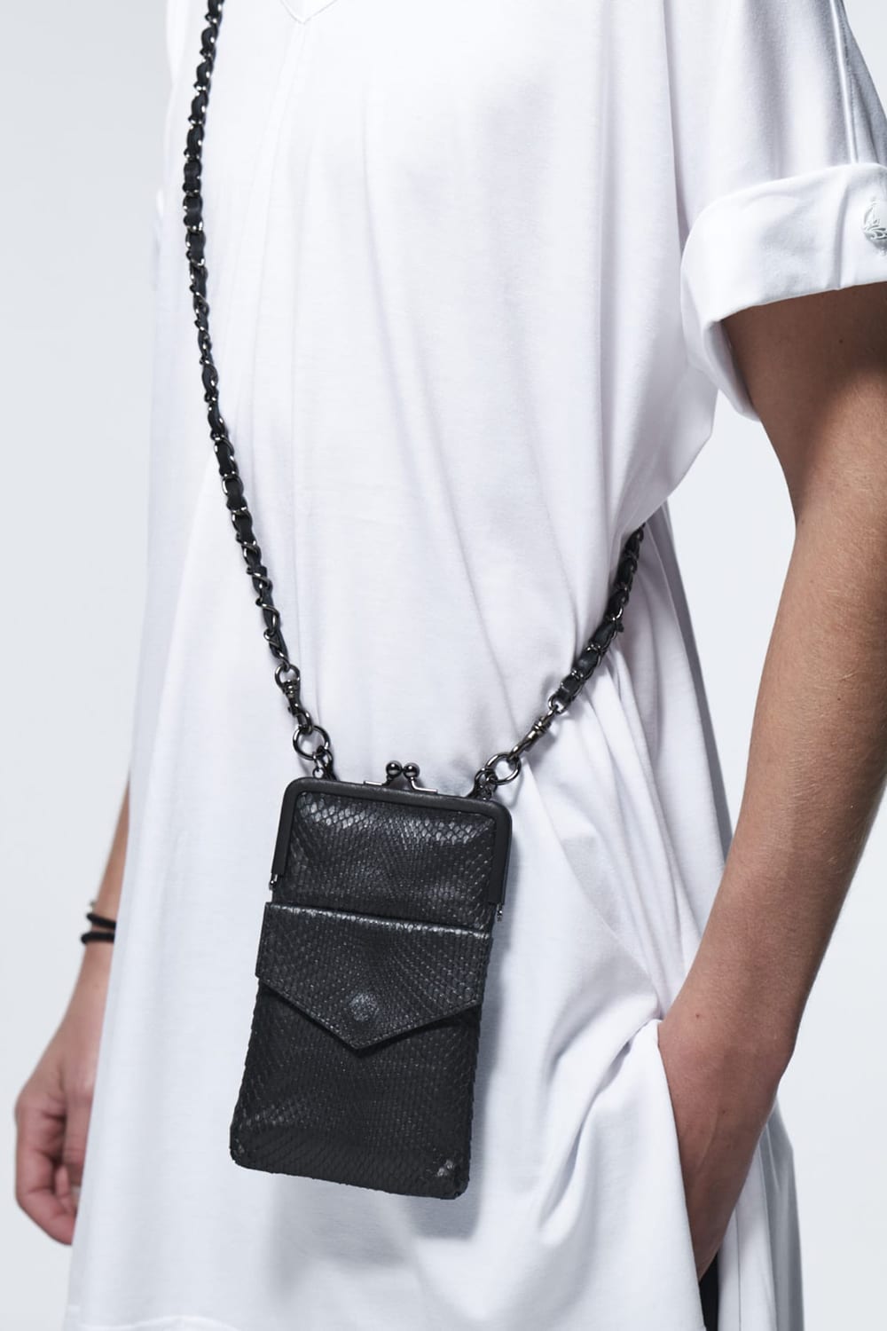 Pochette + Chain Belt Python Leather
