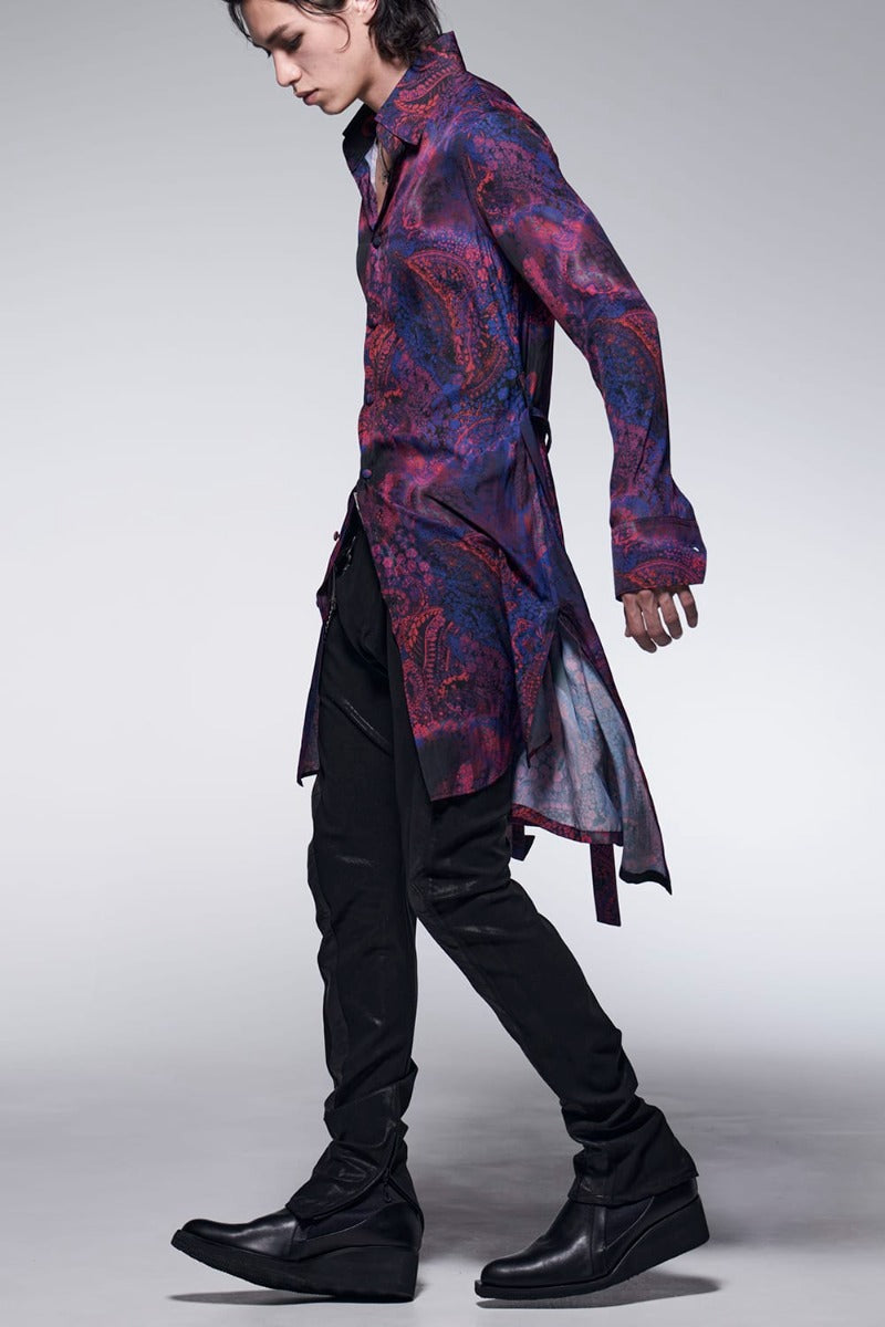 Paisley Print Flare Long Shirt