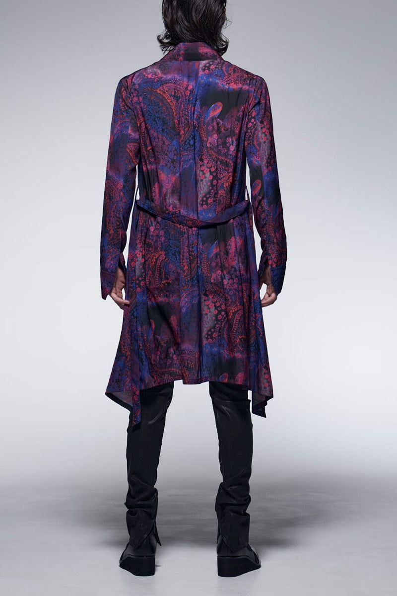 Paisley Print Flare Long Shirt