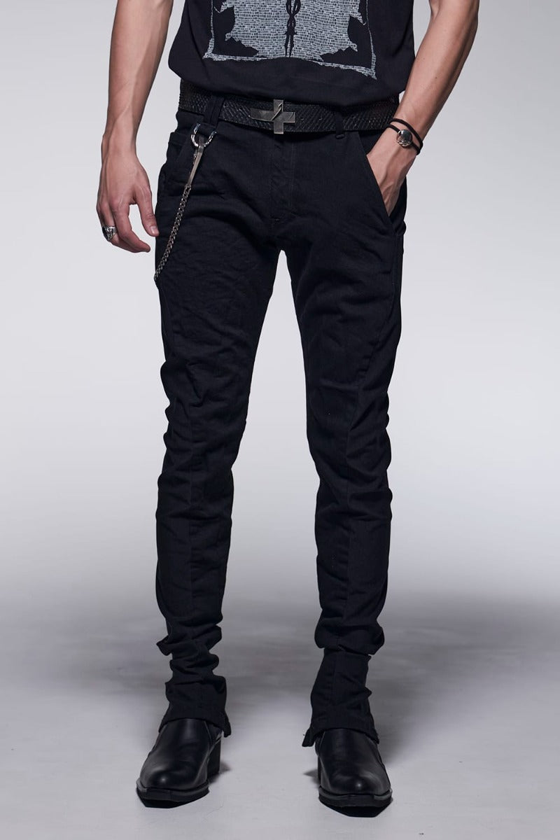 Denim & High Tension Jersey Combination Curve Pants