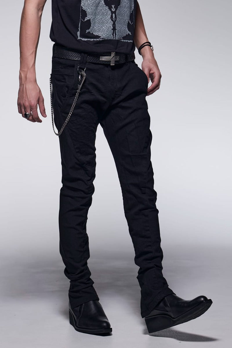 Denim & High Tension Jersey Combination Curve Pants