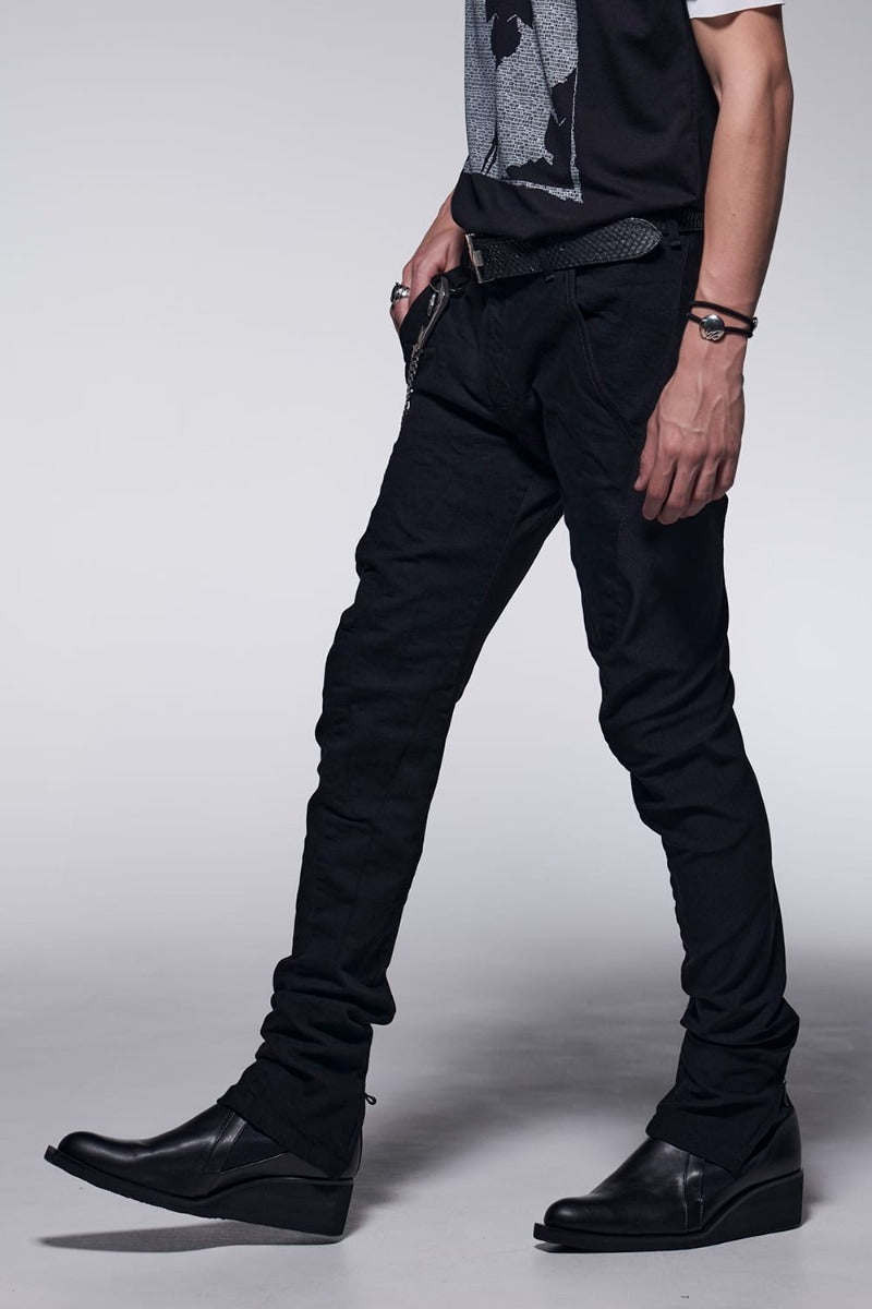 Denim & High Tension Jersey Combination Curve Pants