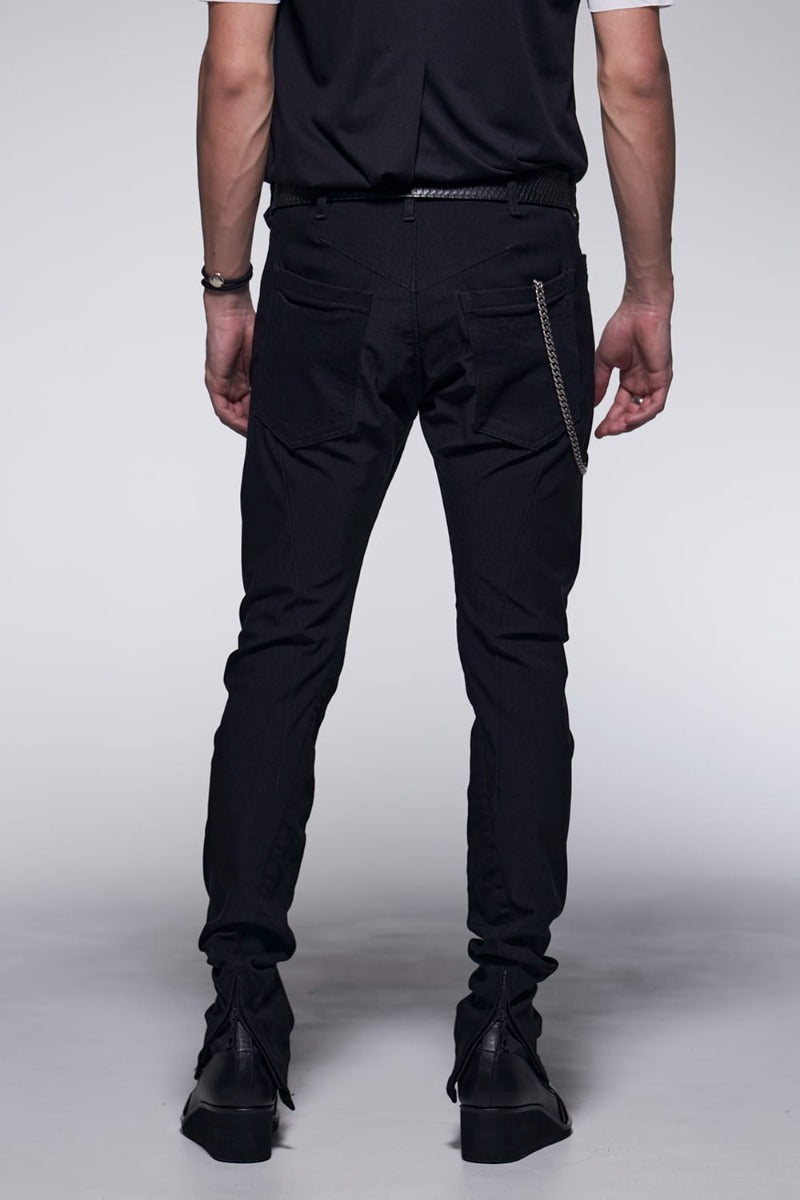 Denim & High Tension Jersey Combination Curve Pants
