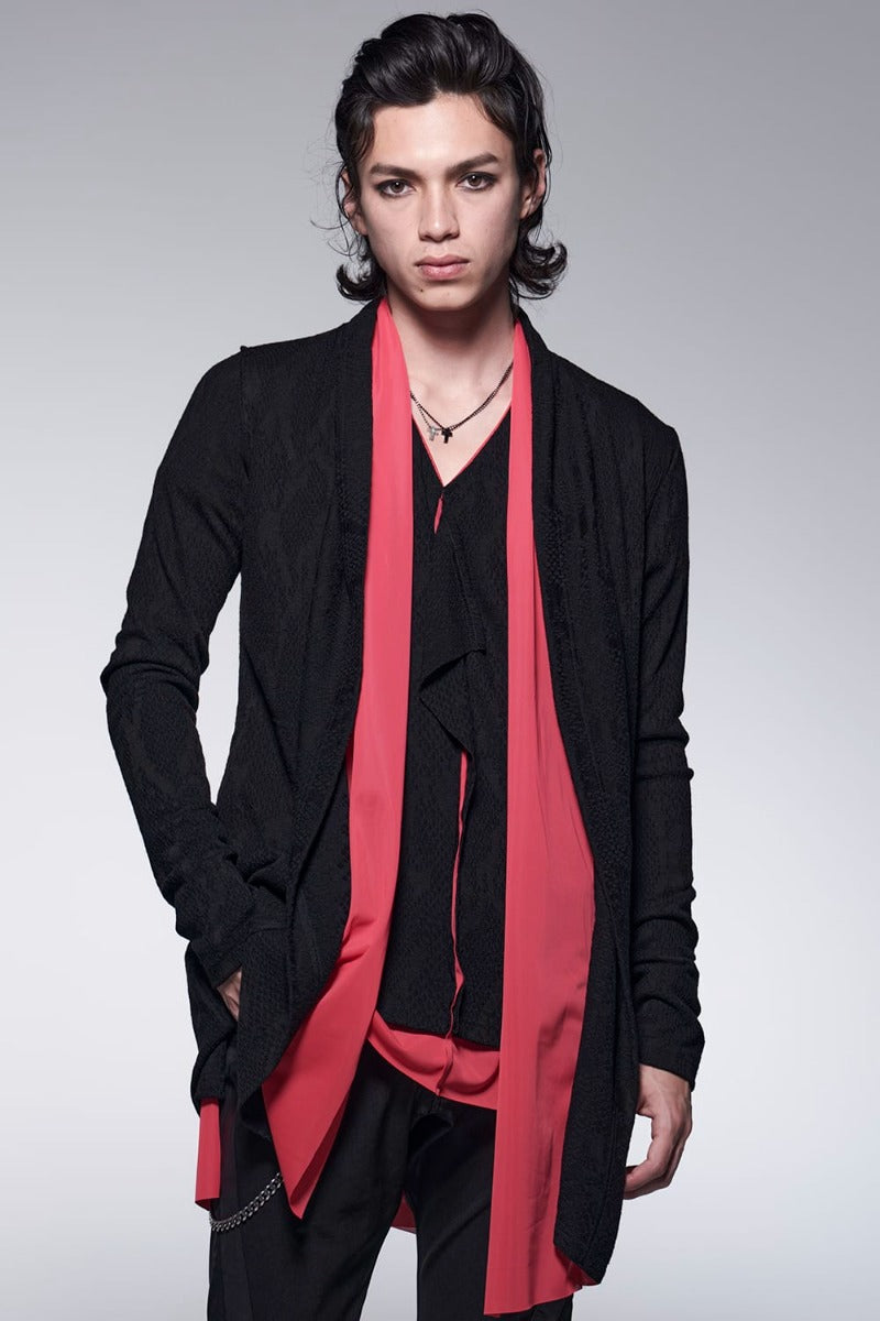 Layered Petit Frill T-Shirt Black&Red