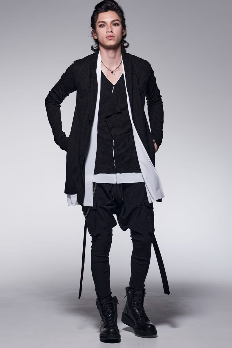 Layered Petit Frill T-Shirt Black&White