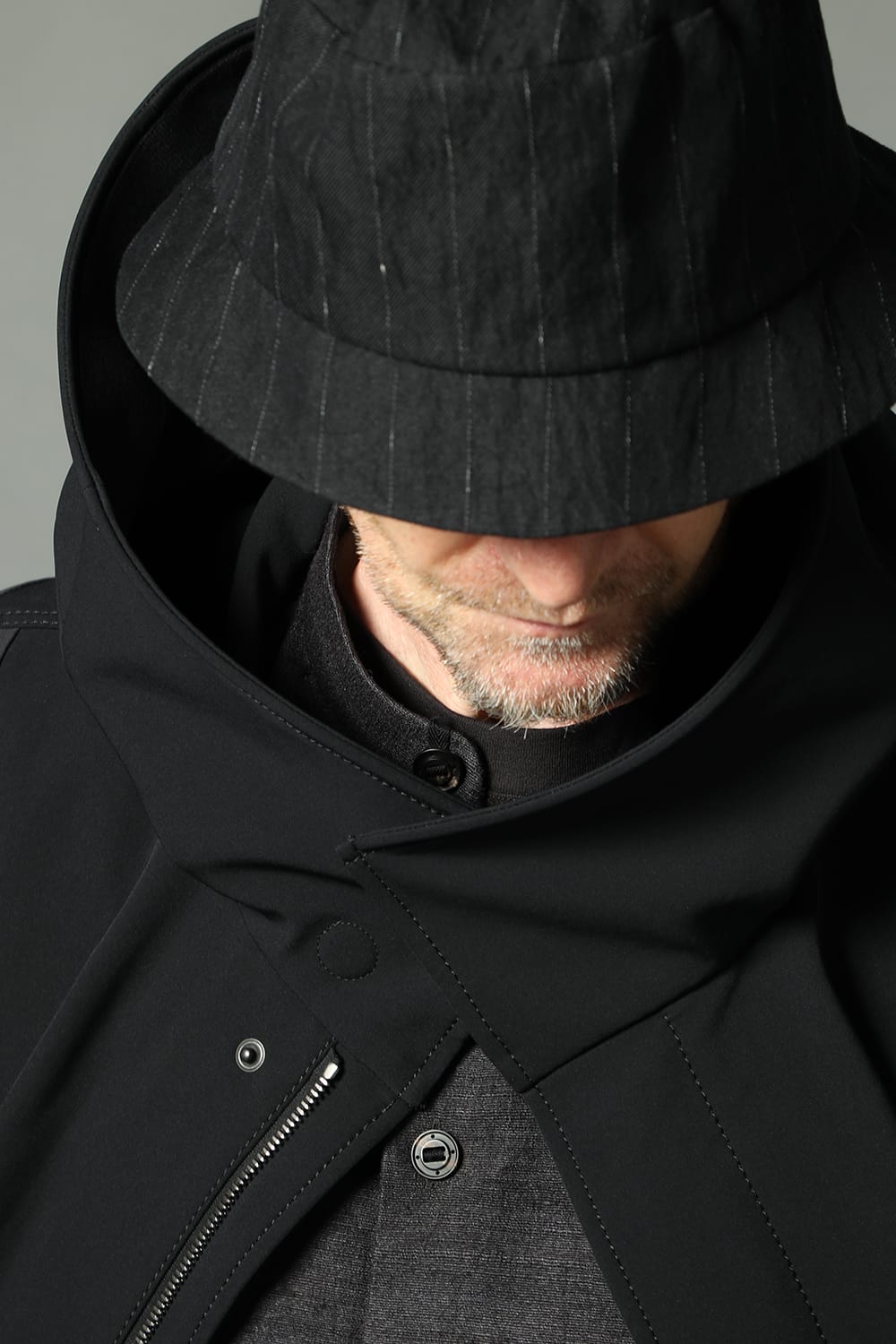 Hooded jacket merino wool jersey bonding