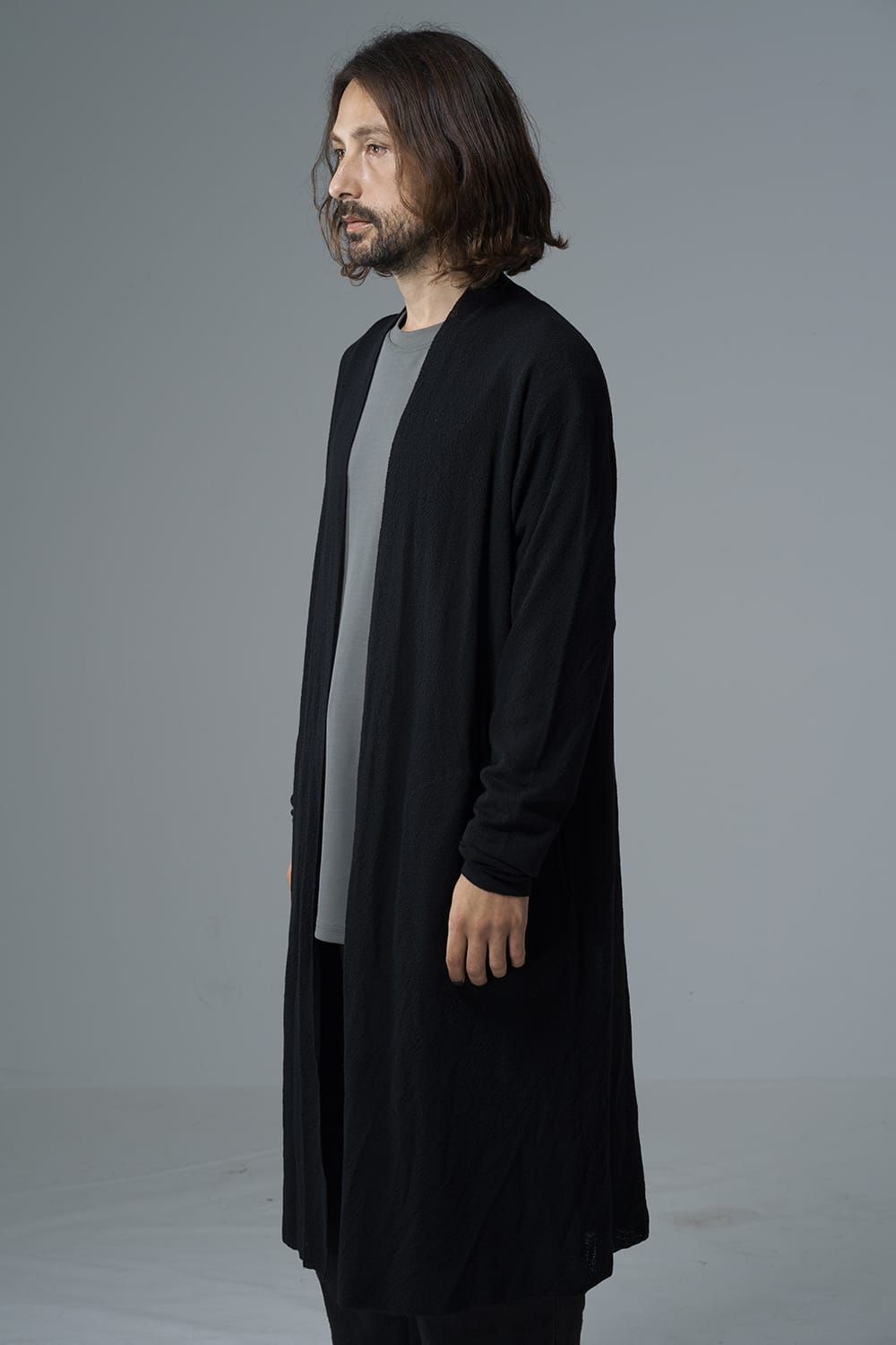 Long cardigan merino wool  Black