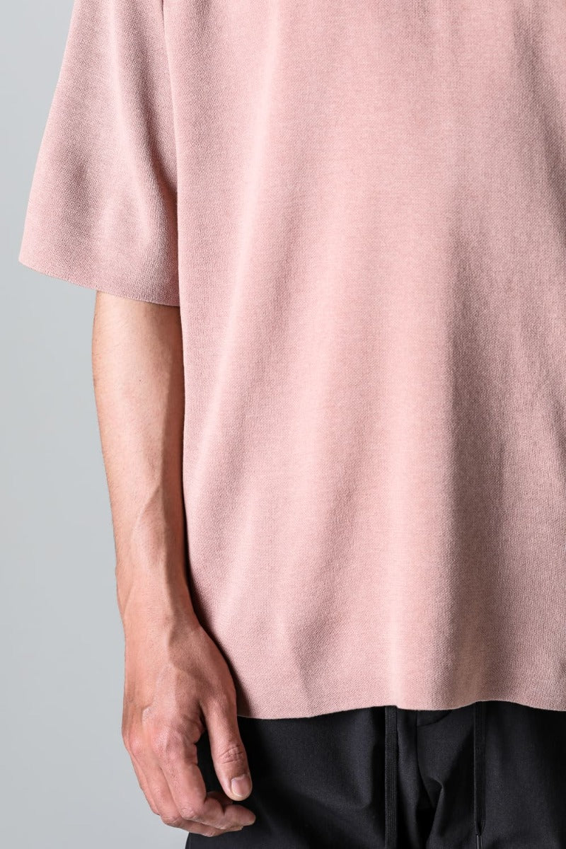 Knit short sleeve cotton / silk / linen  Dark Pink