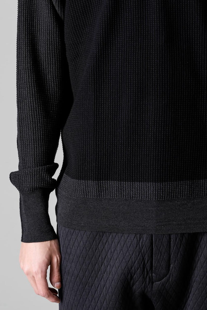 Knit long sleeve cotton / silk / linen