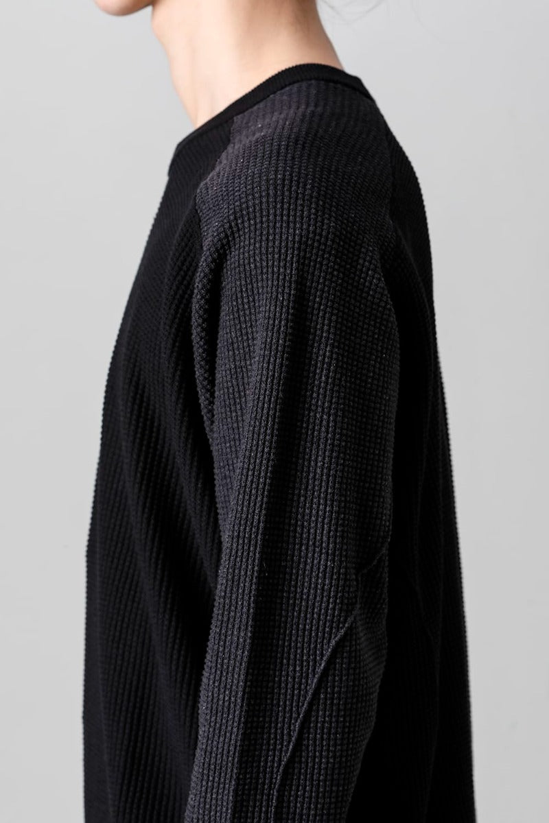 Knit long sleeve cotton / silk / linen