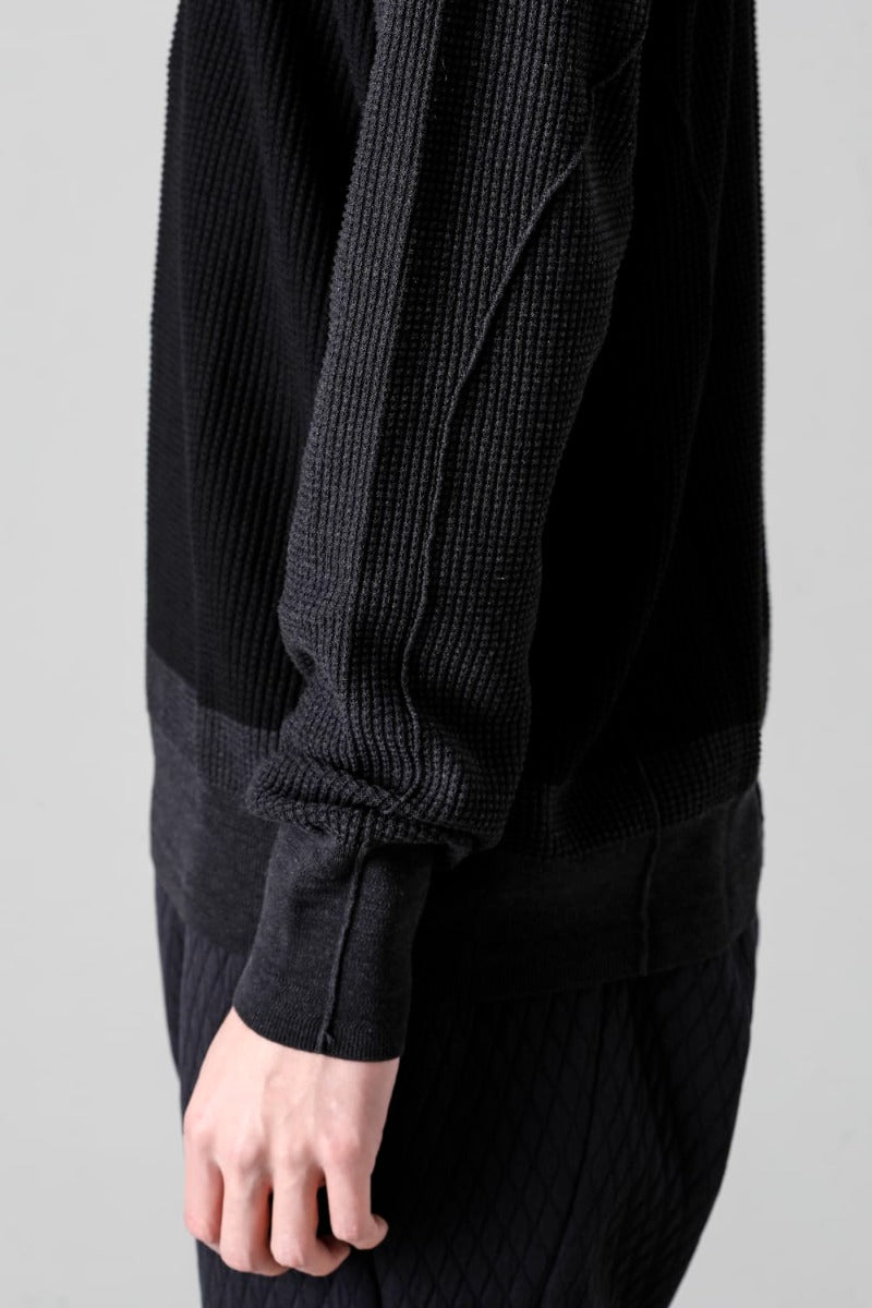Knit long sleeve cotton / silk / linen