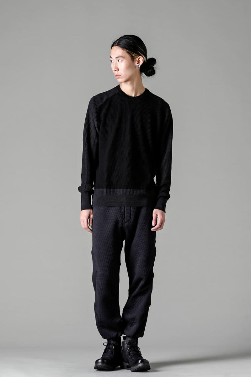 Knit long sleeve cotton / silk / linen