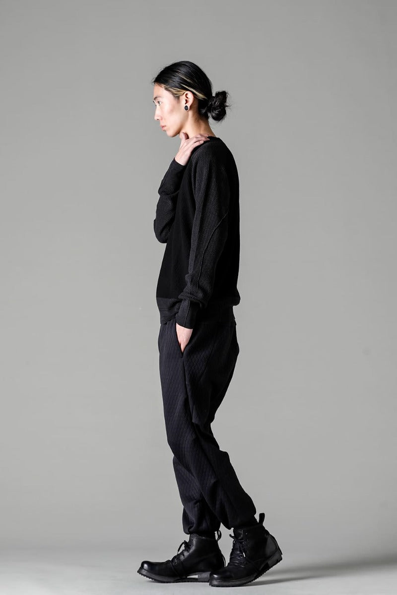 Knit long sleeve cotton / silk / linen