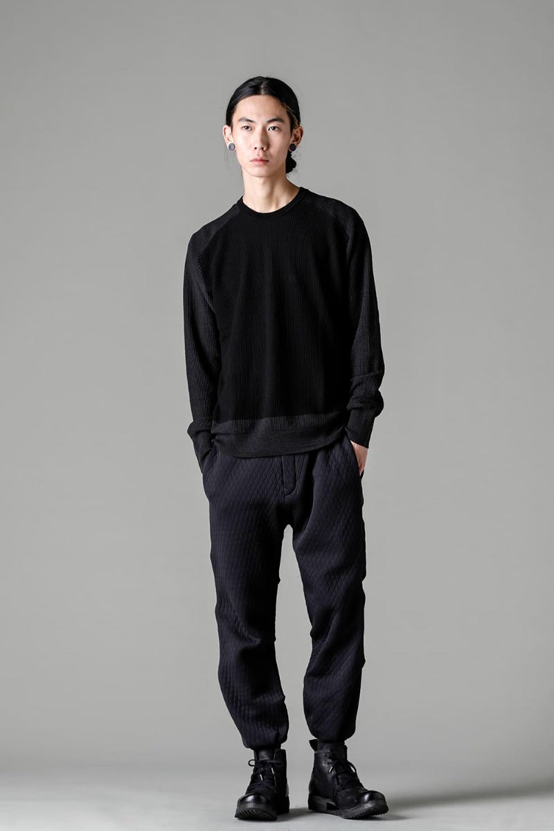 Knit long sleeve cotton / silk / linen