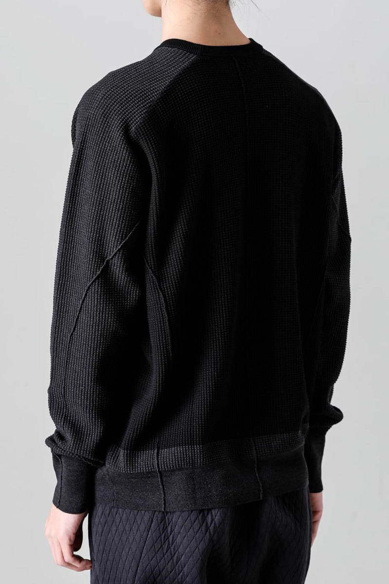 Knit long sleeve cotton / silk / linen