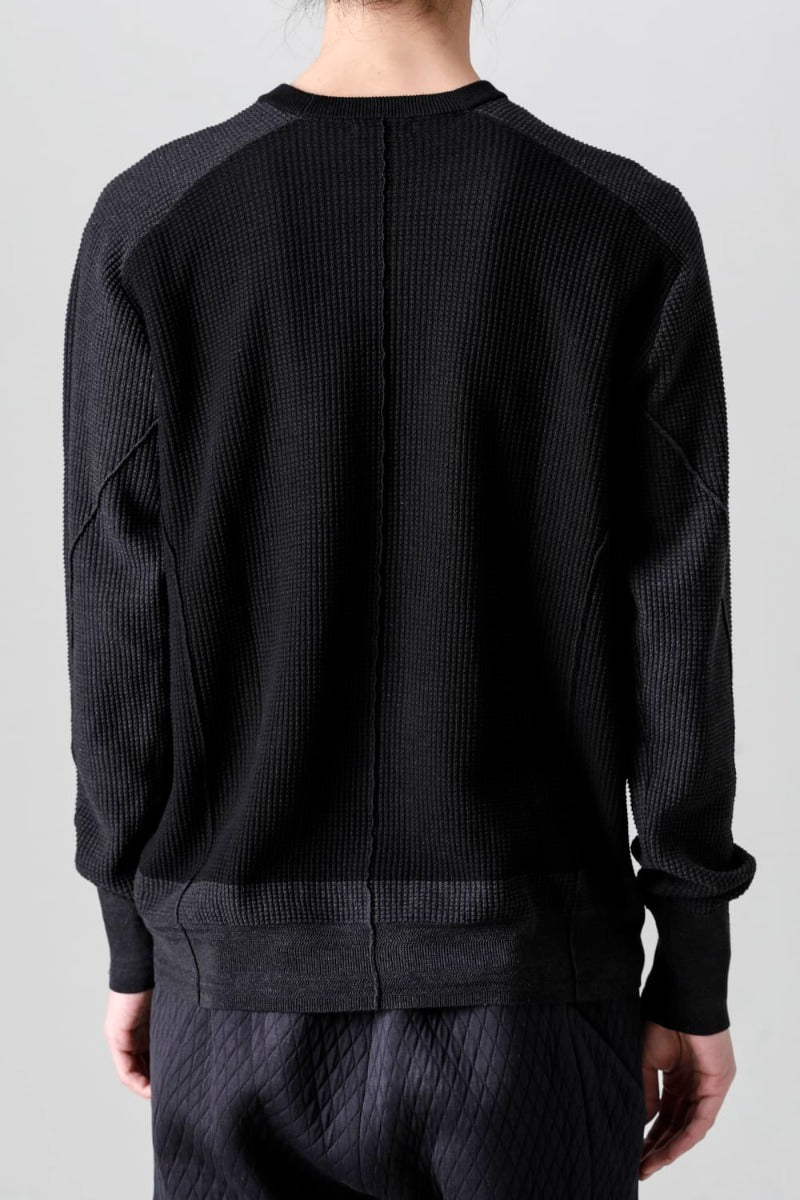 Knit long sleeve cotton / silk / linen