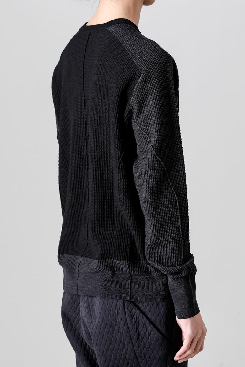 Knit long sleeve cotton / silk / linen