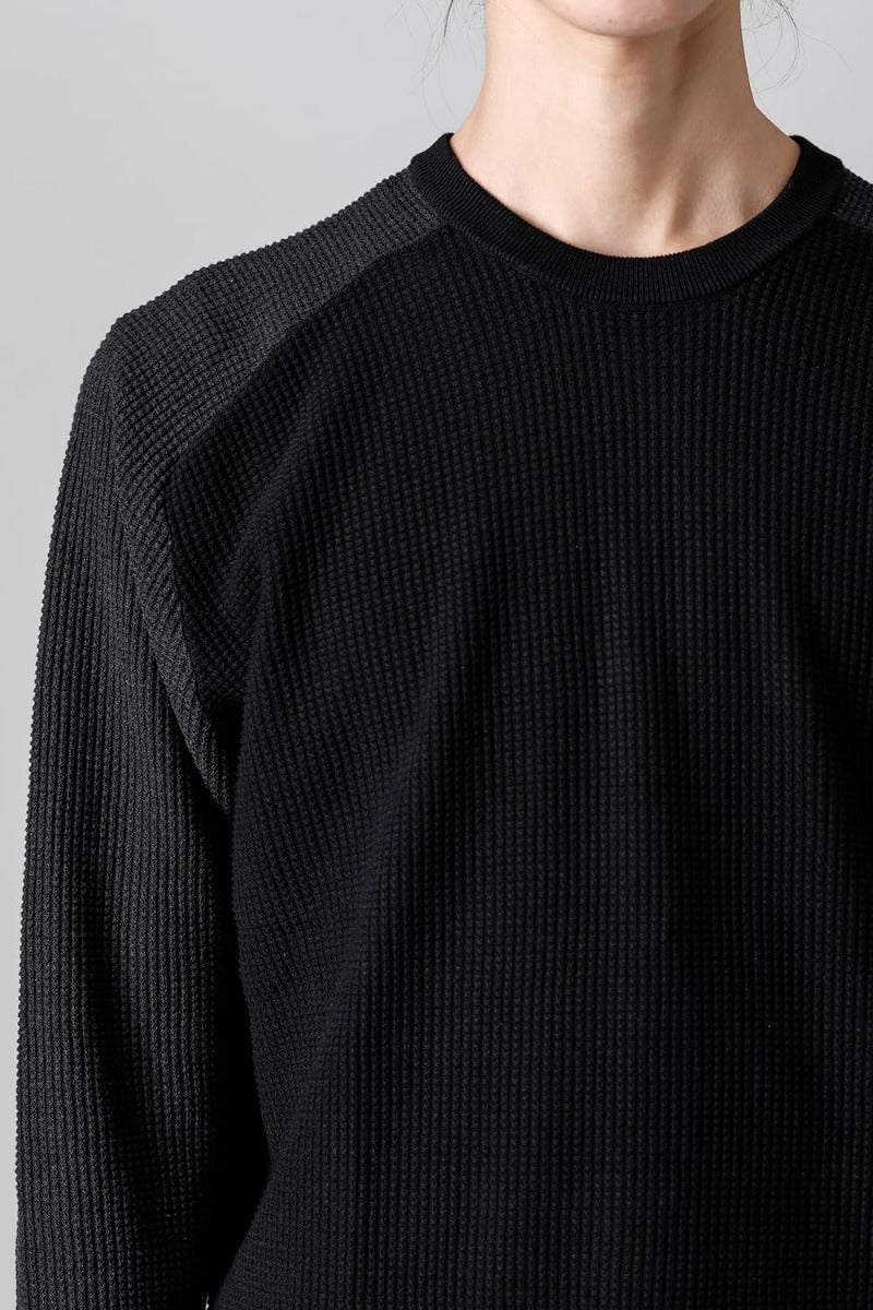 Knit long sleeve cotton / silk / linen