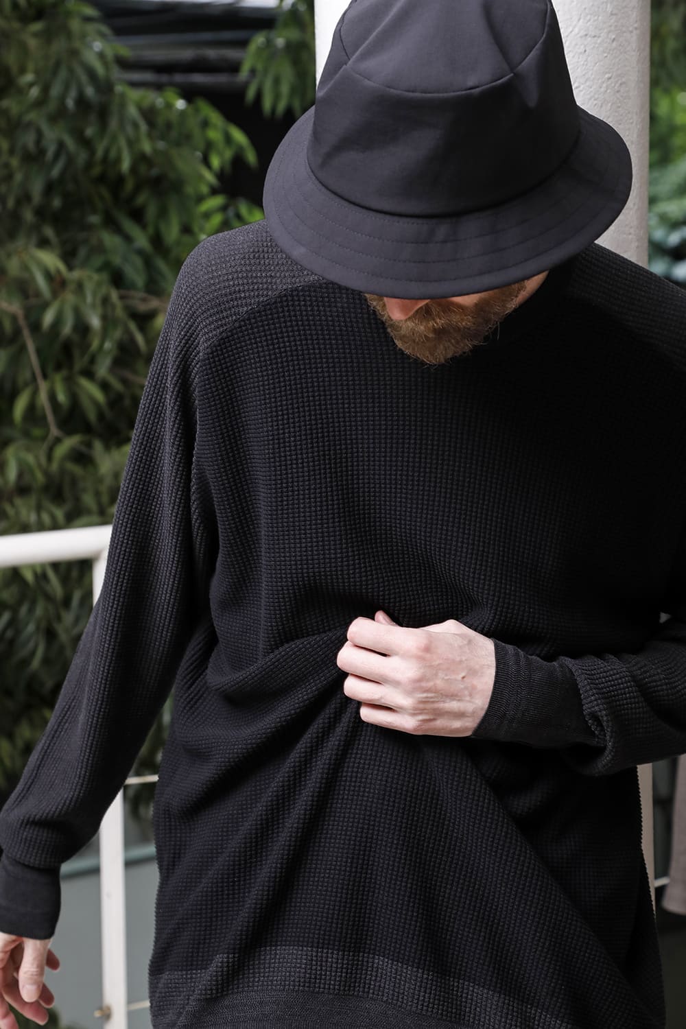 Knit long sleeve cotton / silk / linen