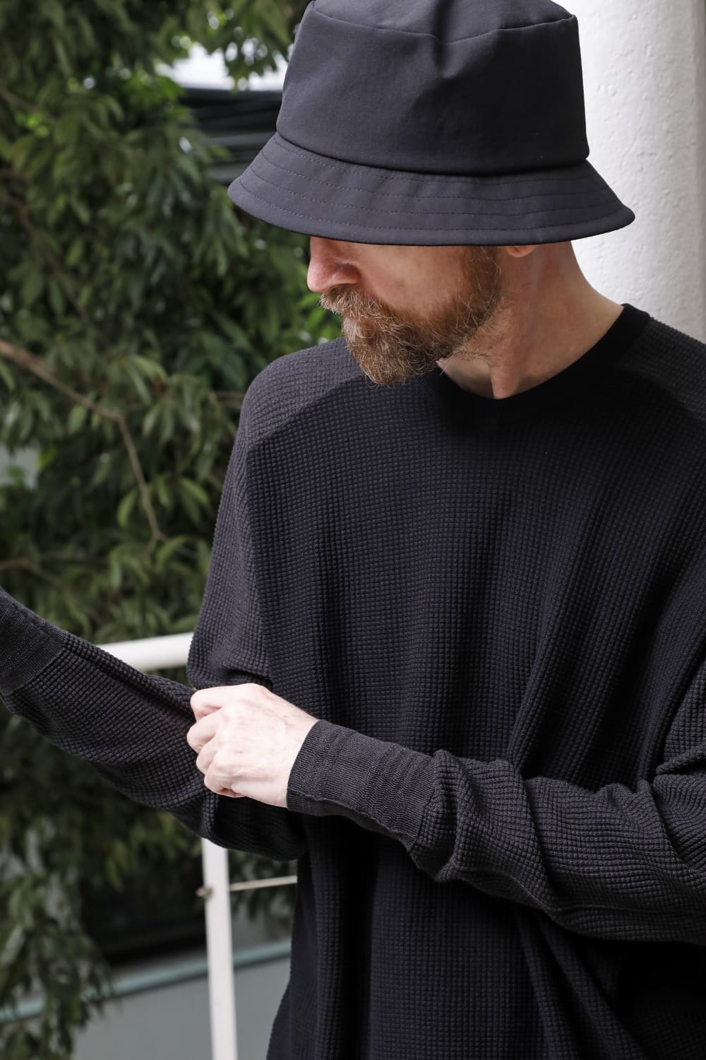 Knit long sleeve cotton / silk / linen