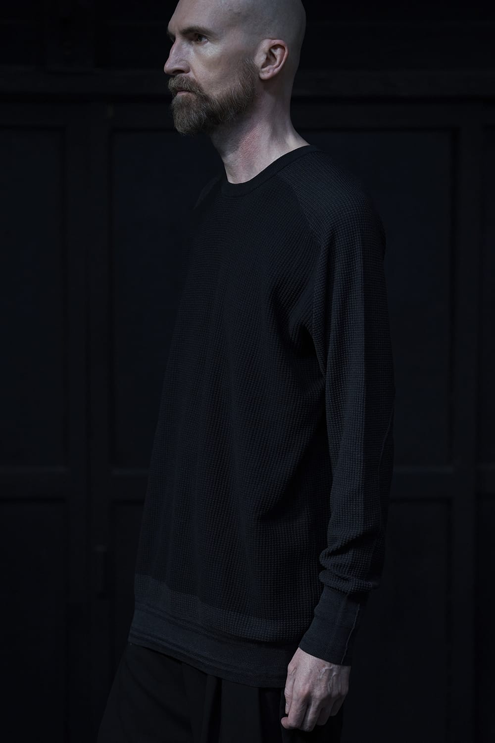 Knit long sleeve cotton / silk / linen