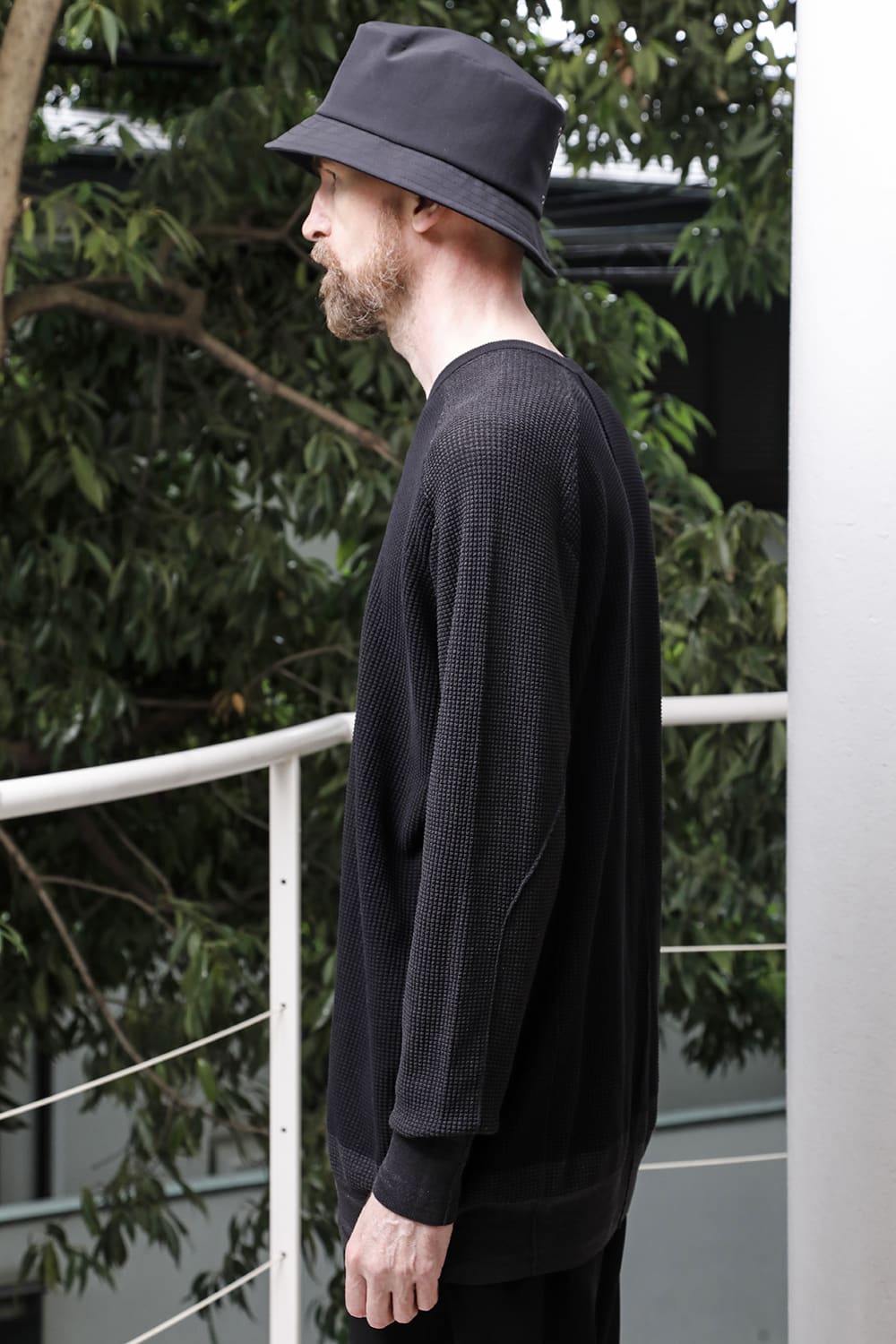 Knit long sleeve cotton / silk / linen