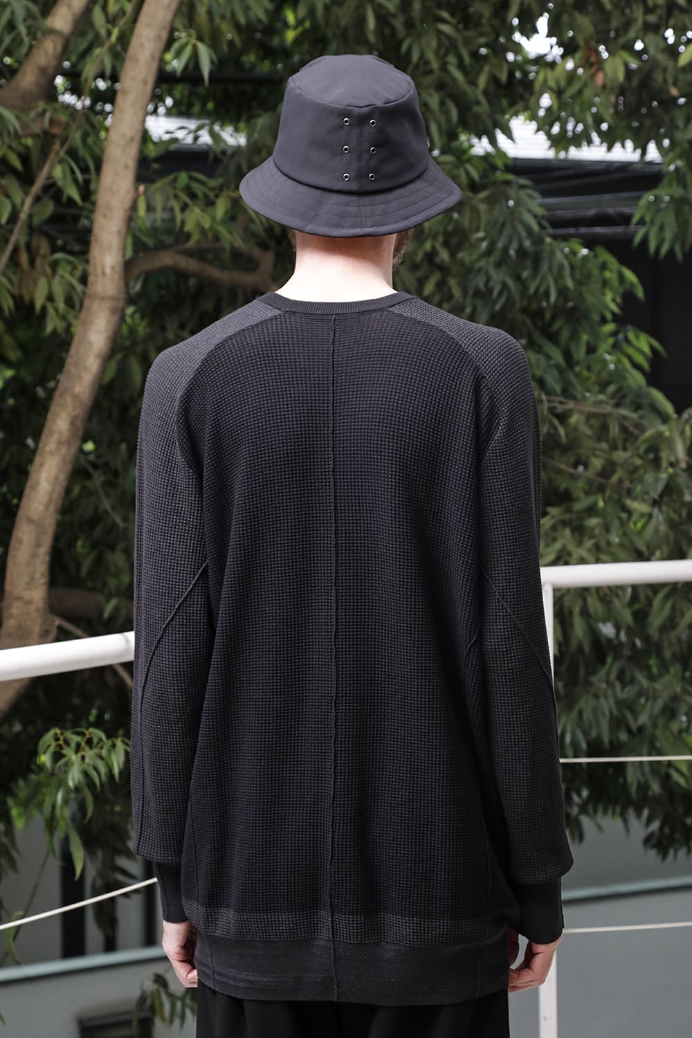 Knit long sleeve cotton / silk / linen