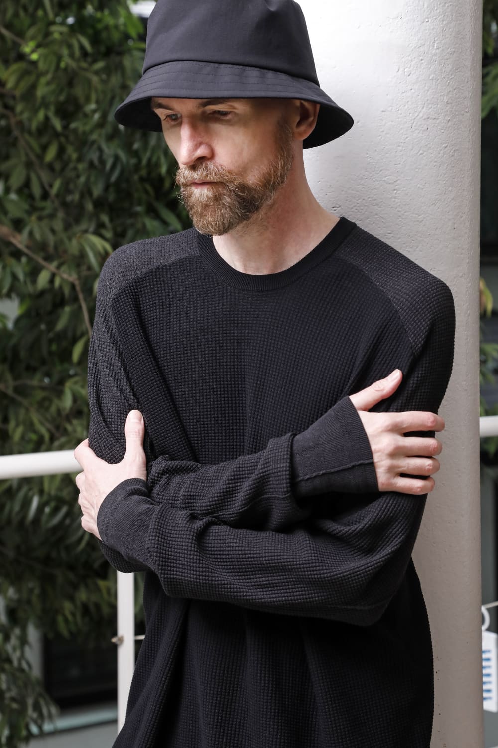 Knit long sleeve cotton / silk / linen