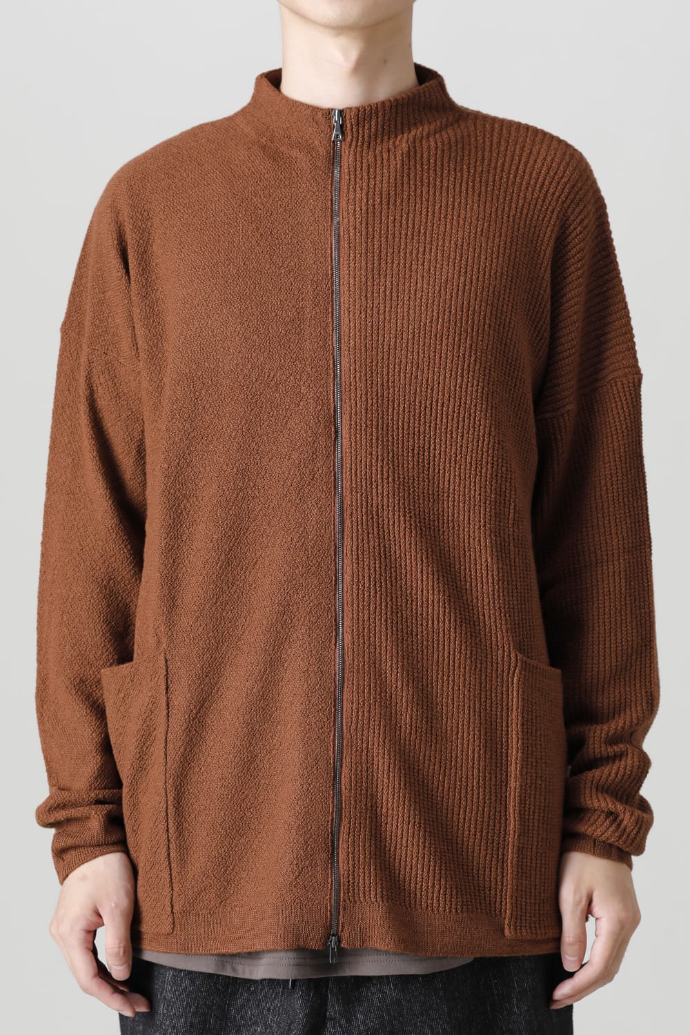 Cardigan merino wool Camel