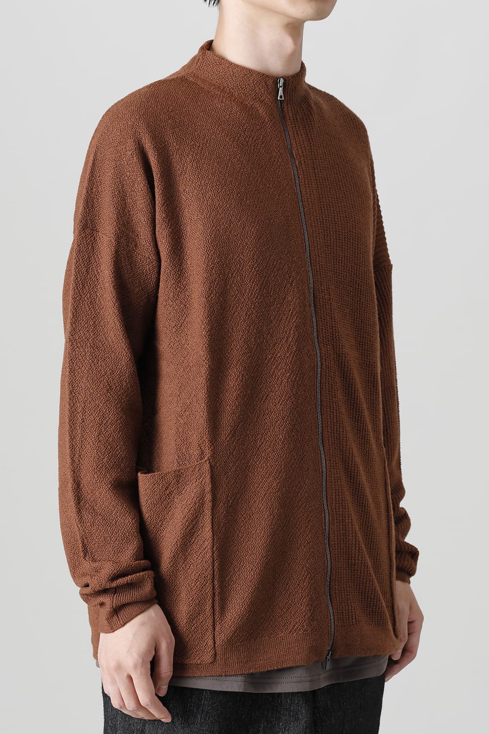 Cardigan merino wool Camel