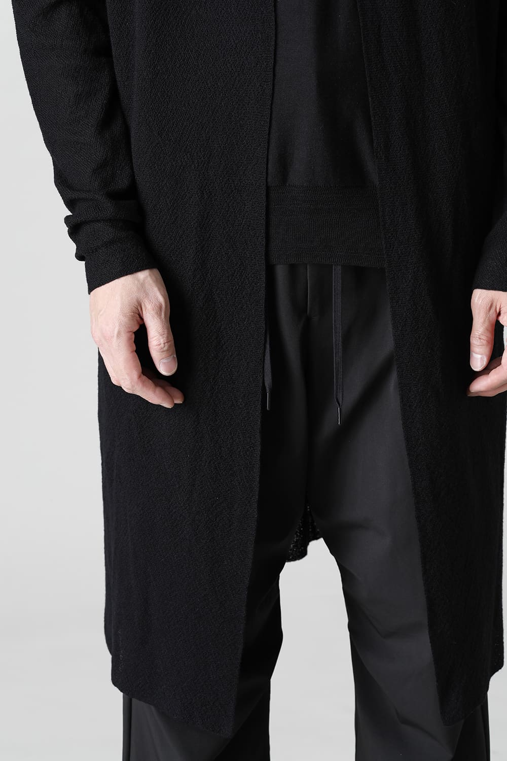 Long cardigan merino wool  Black