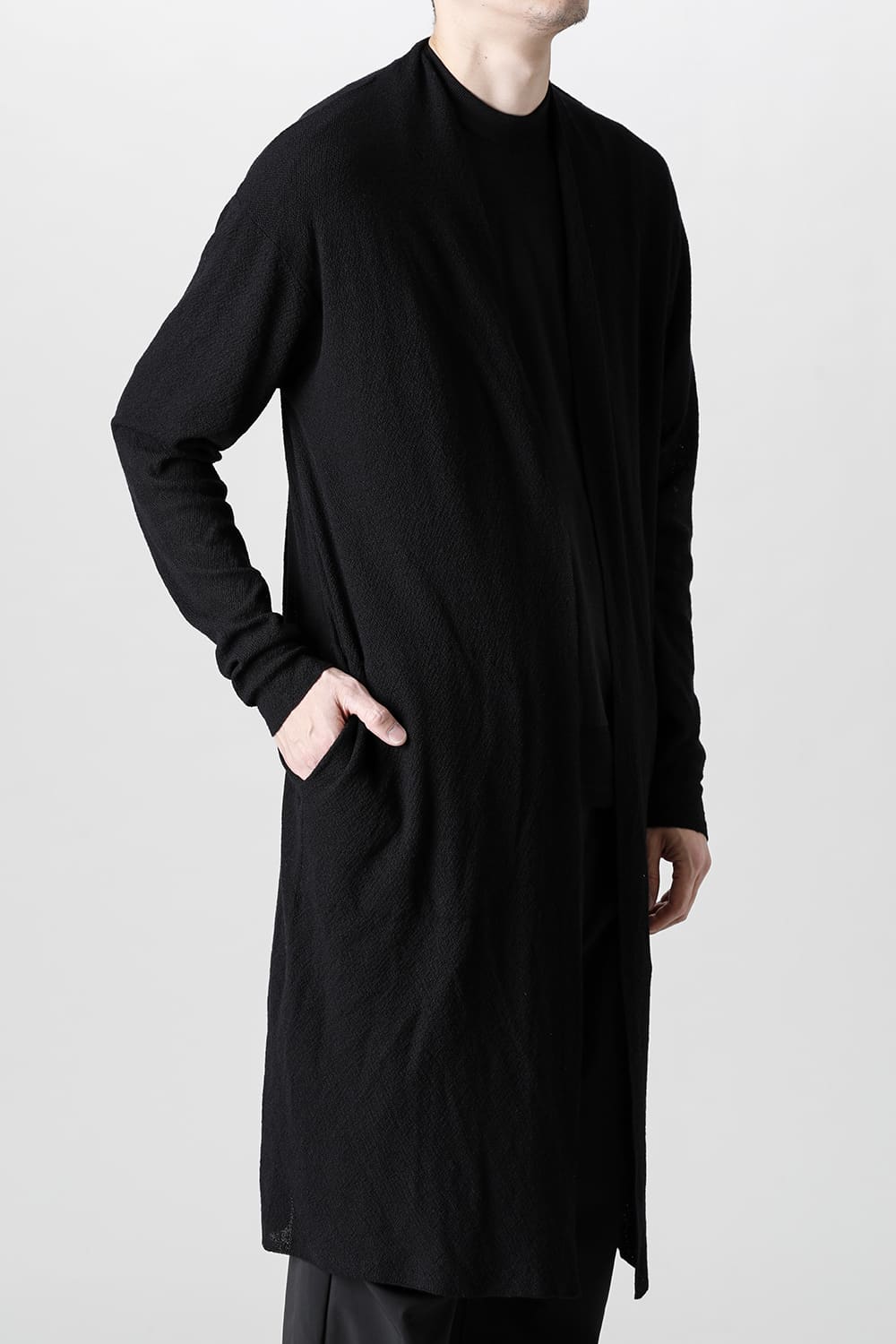 Long cardigan merino wool  Black