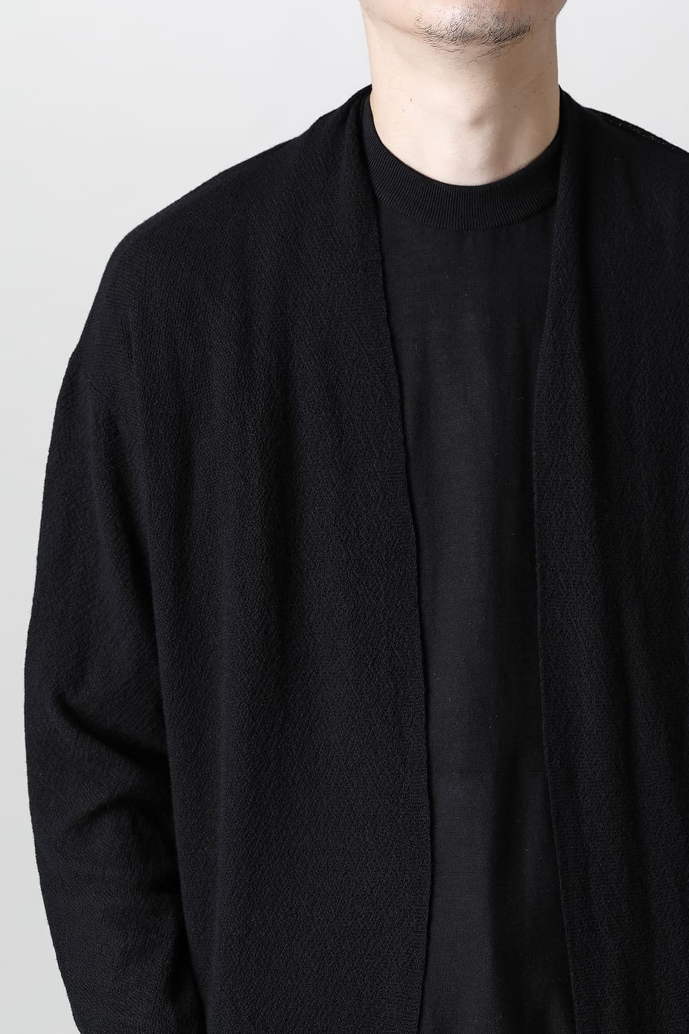 Long cardigan merino wool  Black