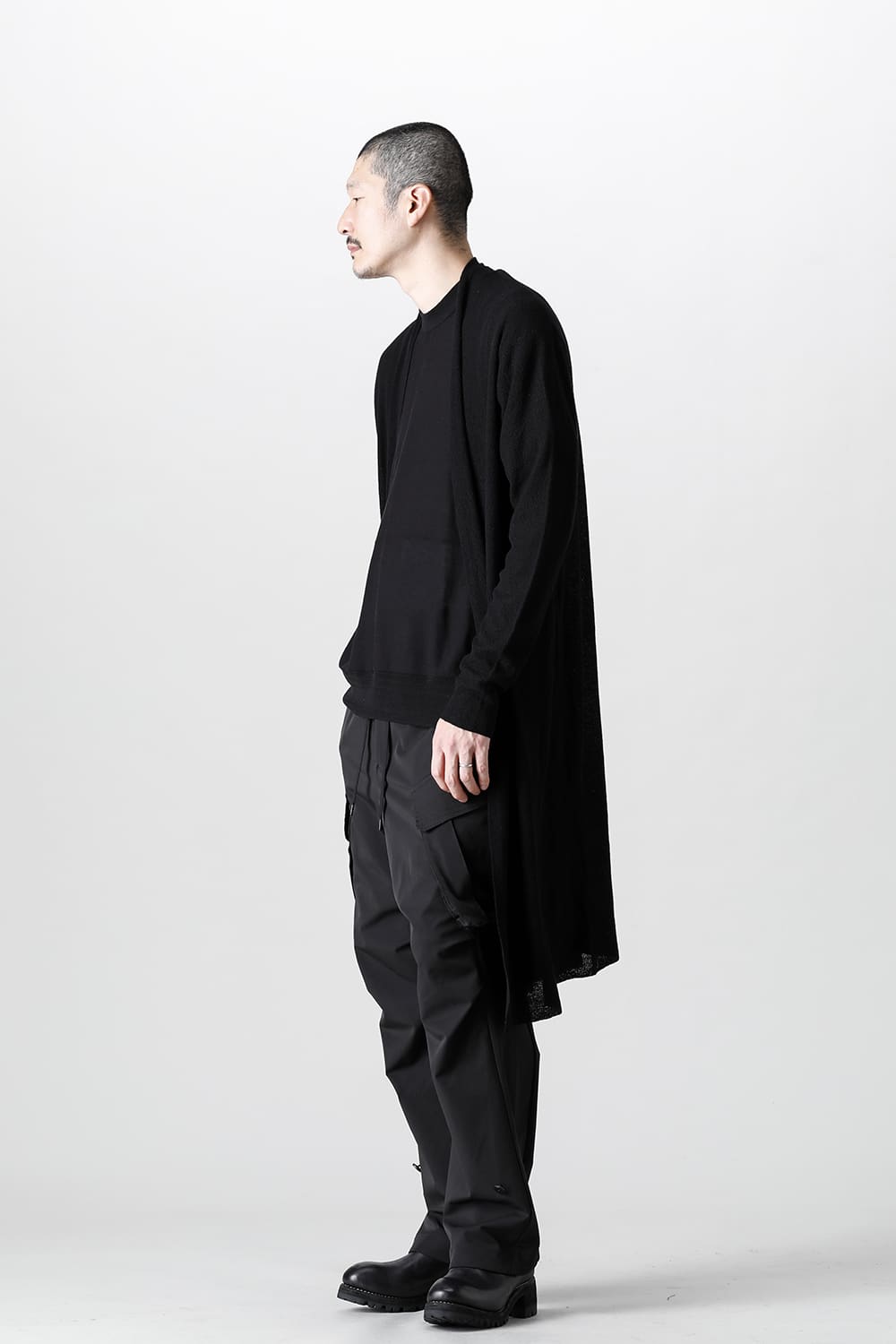 Long cardigan merino wool  Black