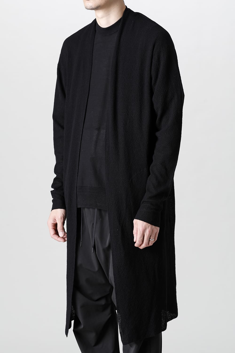 Long cardigan merino wool  Black