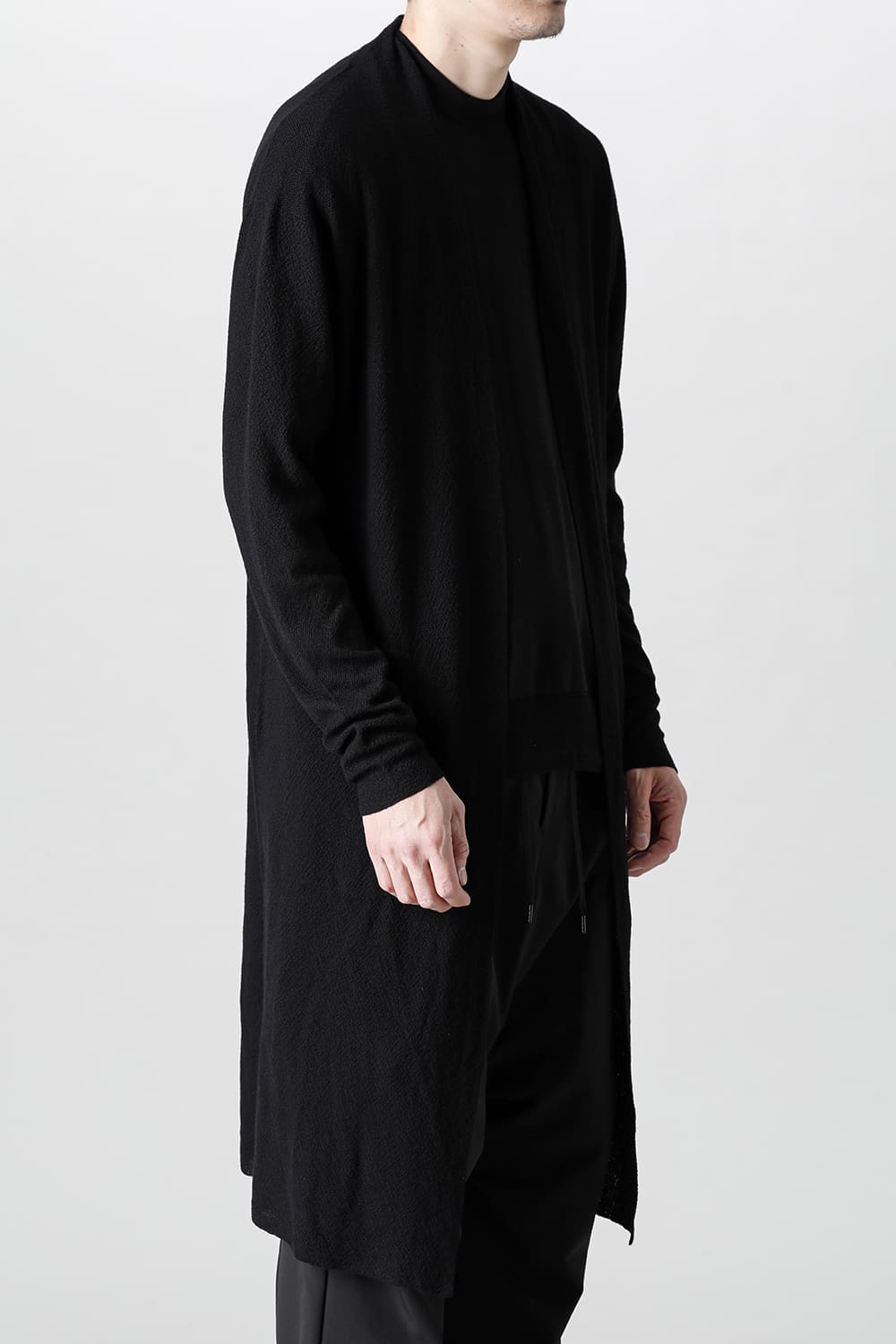 Long cardigan merino wool  Black