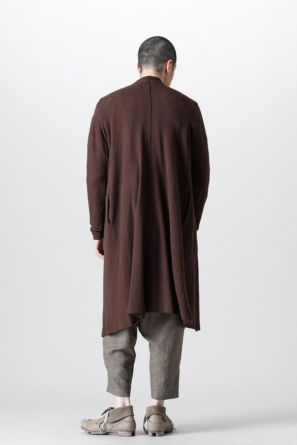 Long cardigan merino wool  Dark Brown