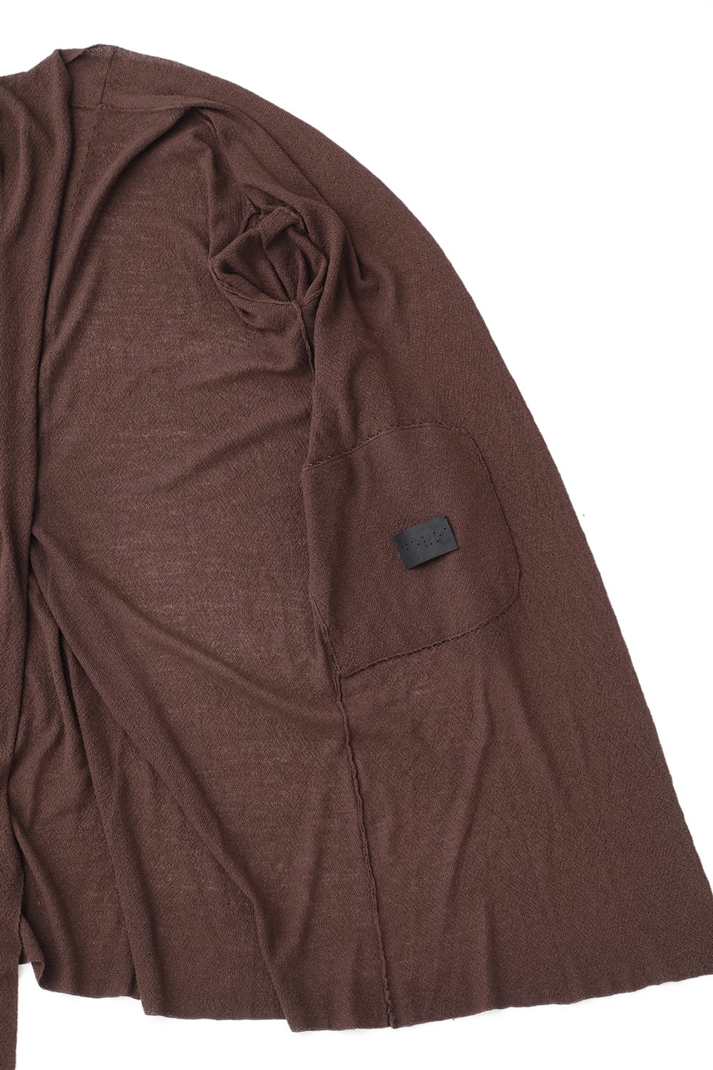 Long cardigan merino wool  Dark Brown