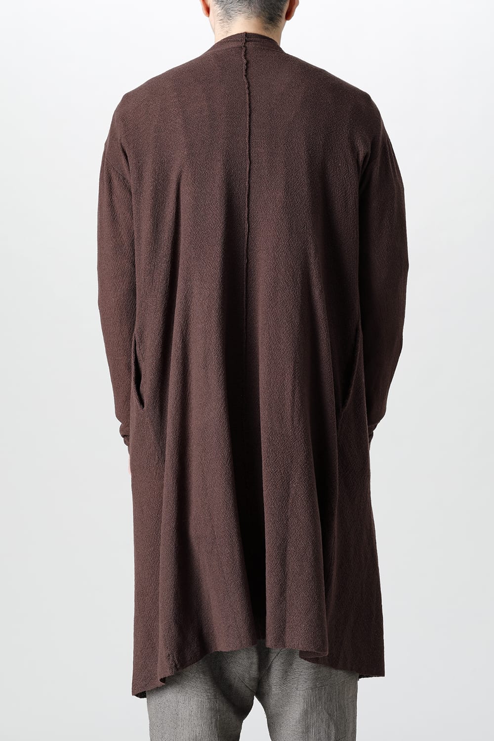 Long cardigan merino wool  Dark Brown
