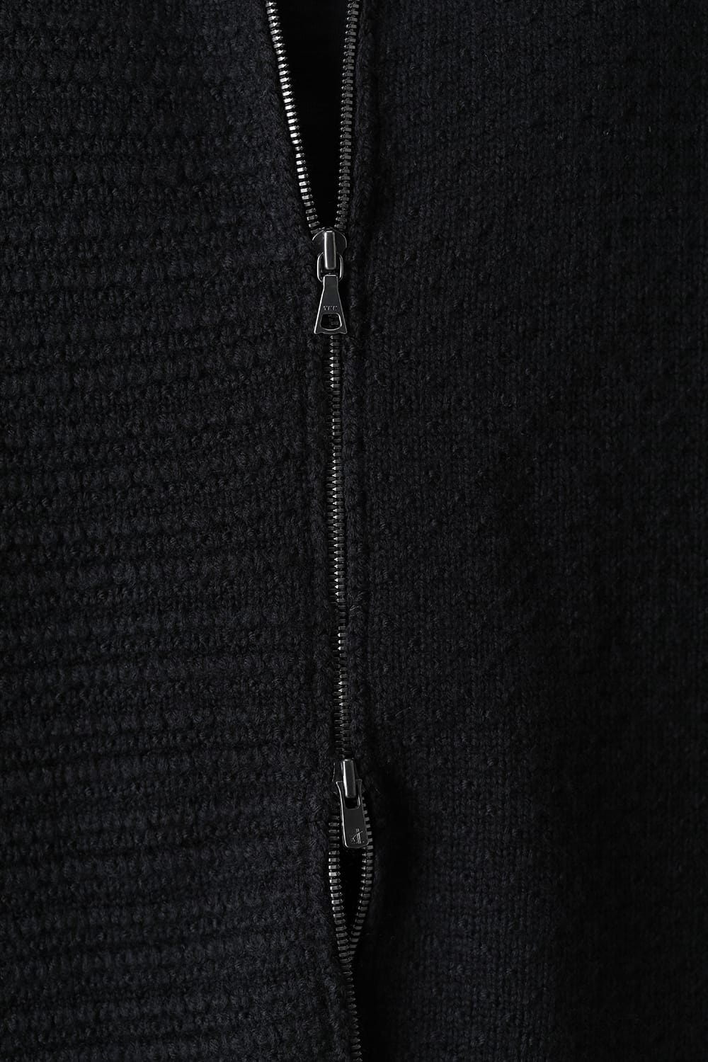 High neck knit merino wool Black